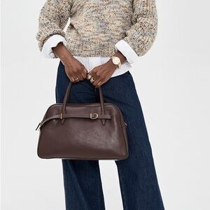 Madewell Belted Satchel in Rich Brown